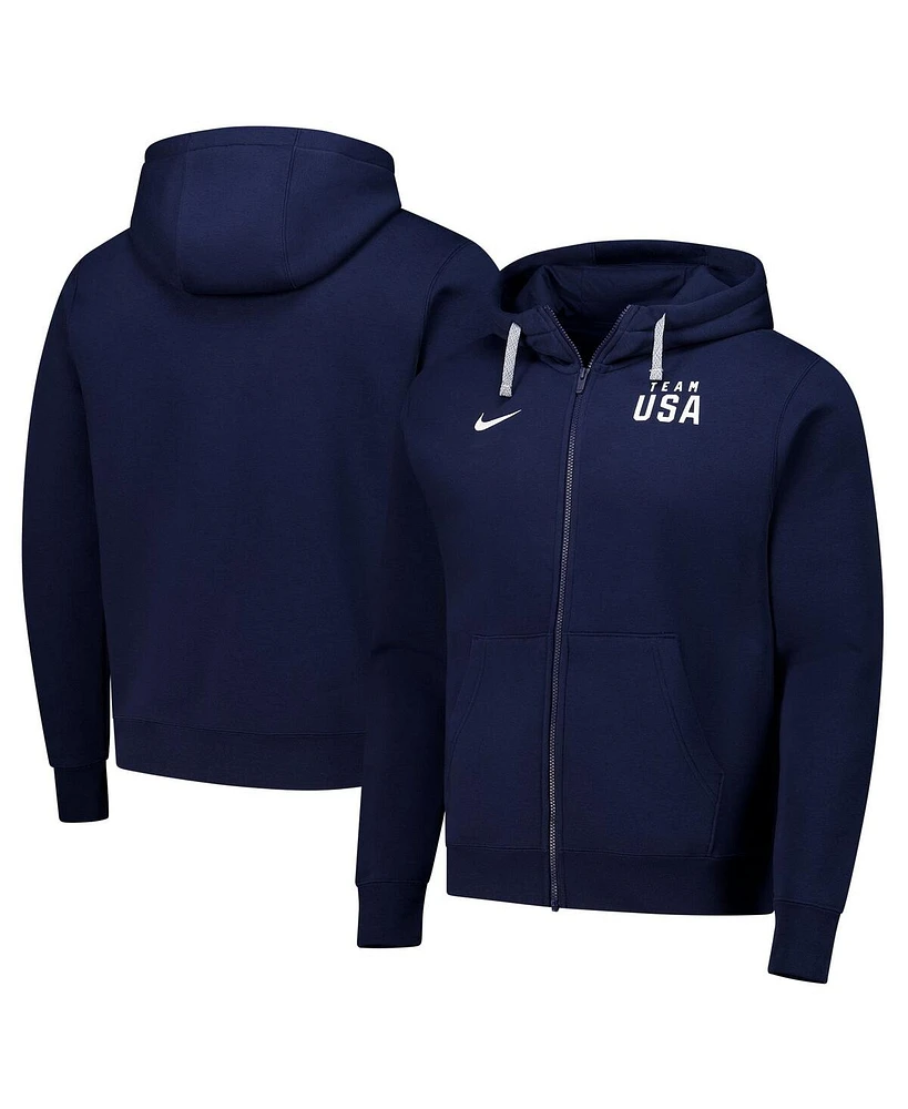 Nike Men's Navy Team Usa Club Full-Zip Hoodie Jacket