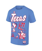 Ripple Junction Men's Royal Peanuts Texas Baseball T-Shirt