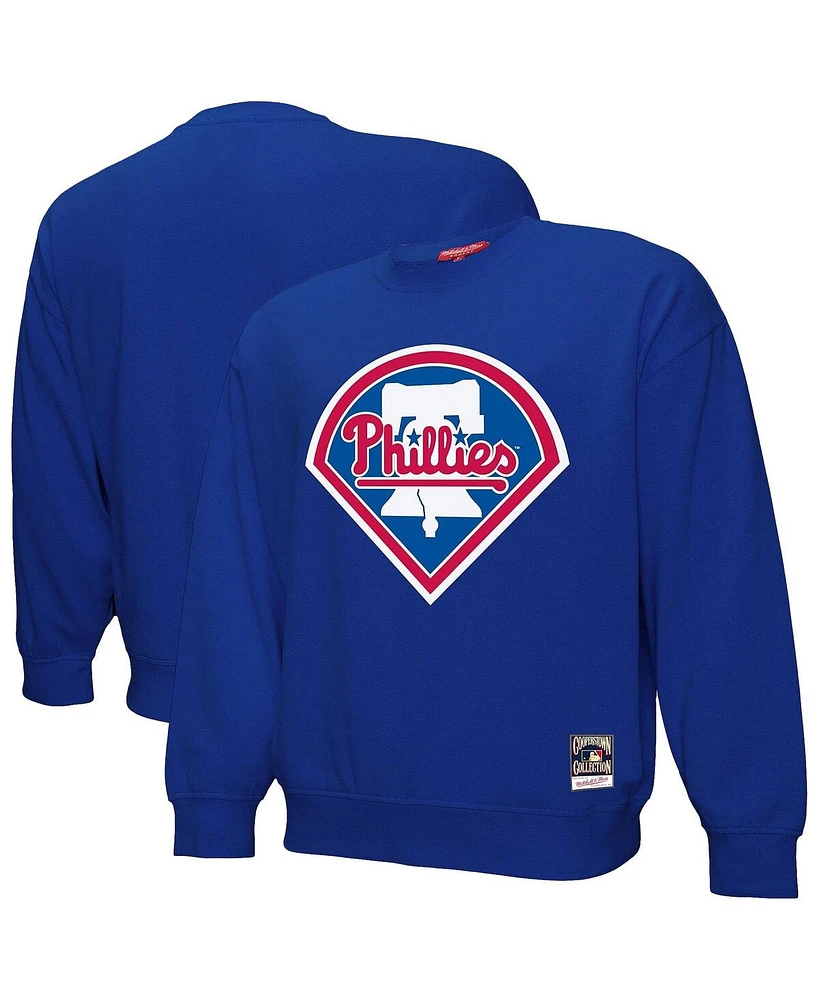 Mitchell & Ness Men's Royal Philadelphia Phillies Basic Logo Pullover Sweatshirt