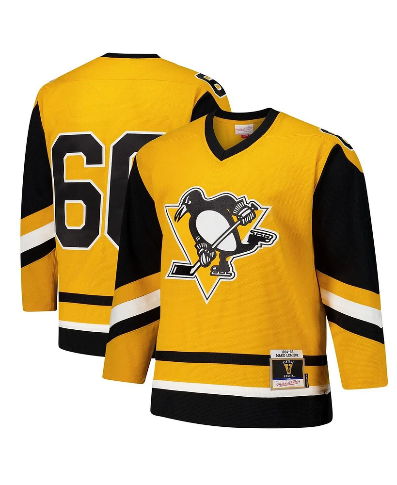 Mitchell & Ness Men's Mario Lemieux Gold Pittsburgh Penguins 1984-85 Power Play Jersey