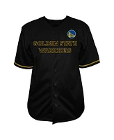 Profile Men's Stephen Curry Black Golden State Warriors Big Tall Name Number Button-Up Jersey