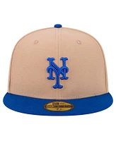 New Era Men's Khaki York Mets 59FIFTY Fitted Hat