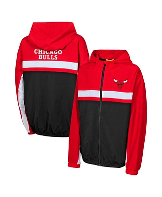 Outerstuff Big Boys and Girls Red Chicago Bulls Headliner Windbreaker Full-Zip Hoodie Jacket