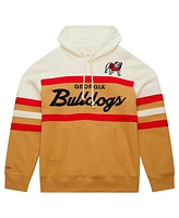 Mitchell & Ness Men's Cream Georgia Bulldogs Big Tall Head Coach Pullover Hoodie