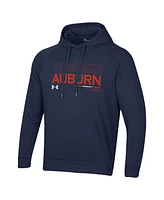 Under Armour Men's Navy Auburn Tigers 2024 Sideline Wordmark Rival Pullover Hoodie