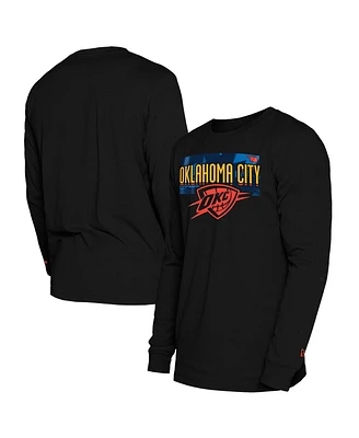 New Era Men's Black Oklahoma City Thunder 2024/25 City Edition Long Sleeve T-Shirt