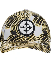 New Era Men's Gray Pittsburgh Steelers Palms 39THIRTY Flex Hat