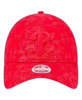 New Era Women's Red Philadelphia Phillies Tonal Floral 9twenty Adjustable Hat