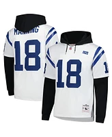 Mitchell & Ness Men's Peyton Manning White Indianapolis Colts Player Name Number Hoodie Legacy Jersey