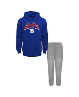 Outerstuff Big Boys and Girls New York Giants Dynamic Duo Fleece Pullover Hoodie Sweatpants Set