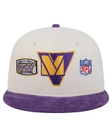 New Era Men's Cream/Purple Minnesota Vikings Corduroy 59FIFTY Fitted Hat