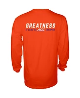 Blue 84 Men's Orange Clemson Tigers 2024 Acc Football Conference Champions Locker Room Long Sleeve T-Shirt