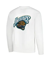 Mitchell & Ness Men's White Jacksonville Jaguars Duval Classic Logos Pullover Sweatshirt