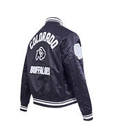 Pro Standard Women's Black Colorado Buffaloes Satin Cultivated Pearl Full-Snap Jacket