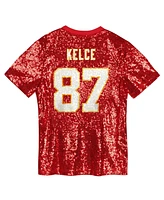 Outerstuff Women's Travis Kelce Red Kansas City Chiefs Player Name Number V-Neck Fashion Jersey