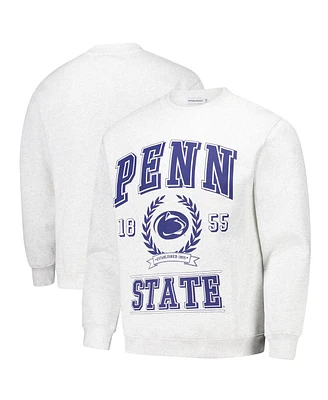 Established & Co. Men's and Women's Ash Penn State Nittany Lions Vintage Crest Pullover Sweatshirt