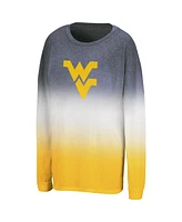 Colosseum Women's Navy West Virginia Mountaineers Winkle Dip Dye Long Sleeve T-Shirt