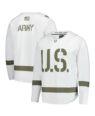 States & Co Men's White/Olive Army Black Knights Replica Hockey Jersey