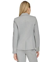 Calvin Klein Women's Ponte One-Button Blazer