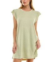 Roudelain Women's Ruffled-Sleeve Short Sleepshirt
