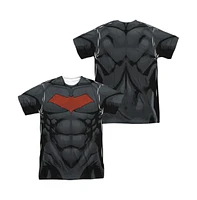 Batman Men's Red Hood Style 2 (Front/Back Print) Short Sleeve Adult Poly Crew Tee / T-Shirt