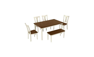 Slickblue Classic 6-Piece Dining Set for Timeless Style and Comfortable Dining Experience