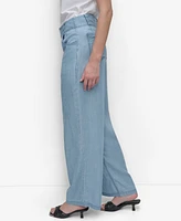 Dkny Women's Chambray Wide-Leg Pants