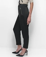 Dkny Women's Elastic Waist-Back Zipper Trousers