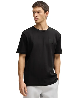 Boss by Hugo Men's Drop-Stitch Detail Relaxed-Fit T-Shirt