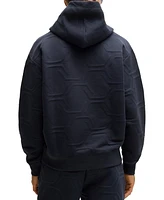 Boss by Hugo Men's Hexagonal Quilting Relaxed-Fit Hoodie