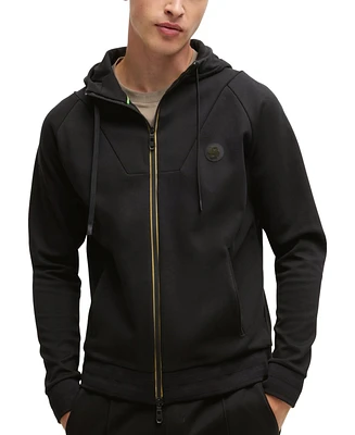 Boss by Hugo Men's Double B Monogram Zip-Up Hoodie