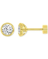 Cubic Zirconia Stud Earrings (1-1/2 ct. t.w.) in 14k Gold-Plated Sterling Silver