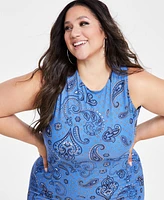 Nina Parker Trendy Plus Printed Mesh Midi Dress
