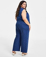 Nina Parker Diamond Texture Denim Vest Diamond Texture Pull On Jeans