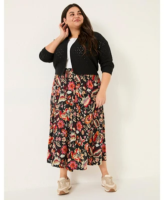 FatFace Plus Suki Midi Skirt