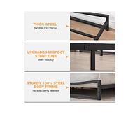 gaomon 6 Inch Metal Platform Queen Size Bed Frame Low Profile with Sturdy Steel Slats Support, Mattress Foundation, No Box Spring Needed, Easy Assembl