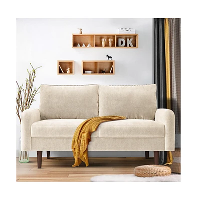 Slickblue Round Arm Loveseat for Elegant and Comfortable Living Room Seating