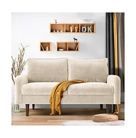 Slickblue Round Arm Loveseat for Elegant and Comfortable Living Room Seating