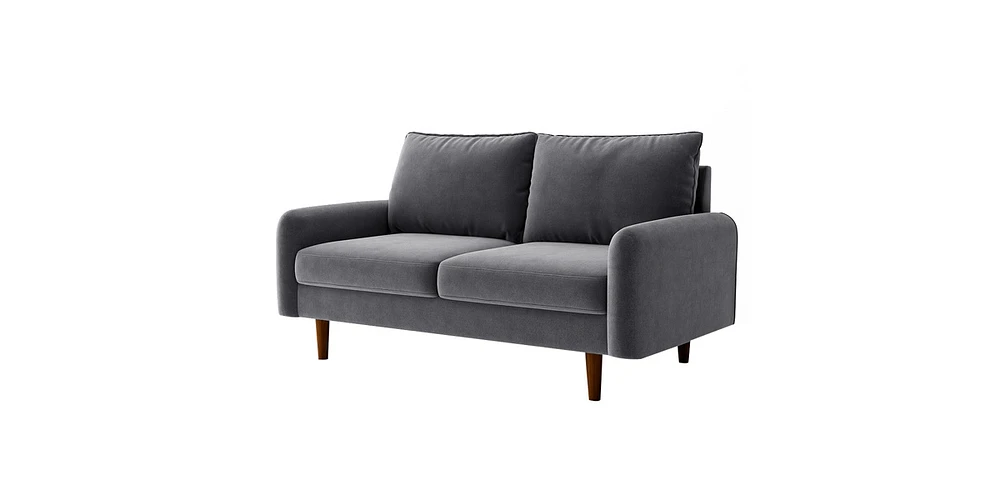 Slickblue Round Arm Loveseat for Elegant and Comfortable Living Room Seating