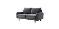 Slickblue Round Arm Loveseat for Elegant and Comfortable Living Room Seating