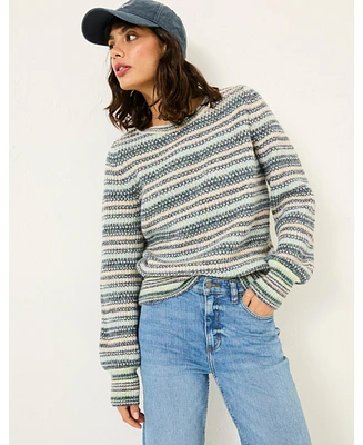 FatFace Womens's Soraya Stripe Crew Neck Sweater