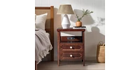 Slickblue Nightstand End Side Table with 2 Drawers for Living Room, offering Stylish Storage and Organization