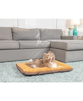 Armarkat M05HKF/Zs-m Medium Pet Bed Mat with Poly Fill Cushion in Mocha and Earth Brown - Waterproof Lining for Easy Spot Cleaning