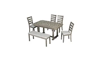 Slickblue 6-Piece Dining Table Set for Elegant and Functional Family Meals