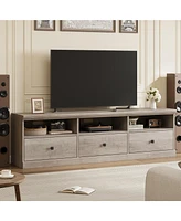 gaomon Tv Stand for 75 Inch Tv, Mid-Century Modern Entertainment Center