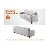 gaomon Modern Couch for Living Room 83-inch Comfy Sofa, 3 Seater Couch Chenill Upholstered Sofa with Deep Seats for Bedroom Apartment Home Office (Lig