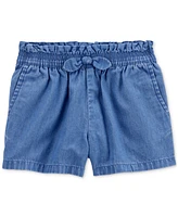 Carter's Toddler Girls Cotton Chambray Pull-On Shorts