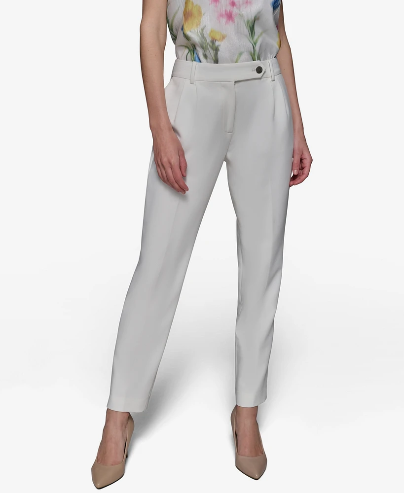 Karl Lagerfeld Paris Women's Pleated Straight-Leg Pants