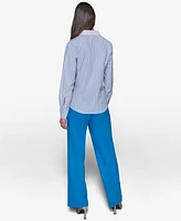 Karl Lagerfeld Paris Women's Striped Rhinestone Shirt