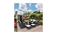 Slickblue 9-Piece Patio Dining Set for Spacious and Elegant Outdoor Dining